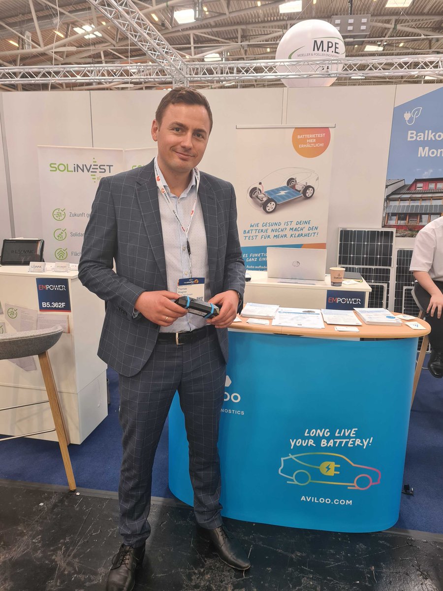 #the_smarter_europe #messemuenchen The longer a #battery remains in use, the smaller its CO2 footprint. We test batteries in electric vehicles, buses, ships etc,  in all electric industrial and residential applications, We are pleased to present the AVILOO technology to you.