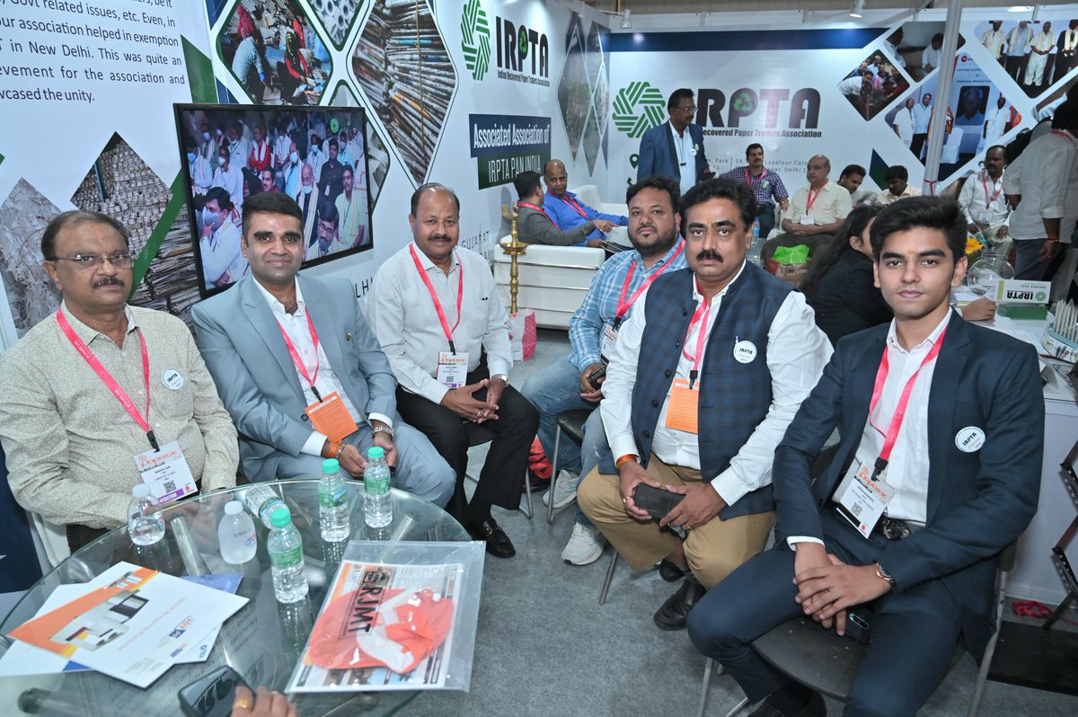 Irpta_'s tweet photo. #IRPTA #PAPEREX2022 #DAY2 
IRPTA got this opportunity to welcome several reputed Paper Mill owners at the stall. 
@Paperex_Hyve https://t.co/mYS9Im0KTW