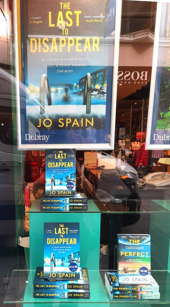 DubrayBooks's tweet photo. #JustLanded The Last to Disappear by @SpainJoanne. Here it is in the window of Dubray #GraftonStreet.

Find the chilling new thriller in your local Dubray and on our website https://t.co/PdYxZFZDAA.

@QuercusBooks https://t.co/HUFQPY4FT0
