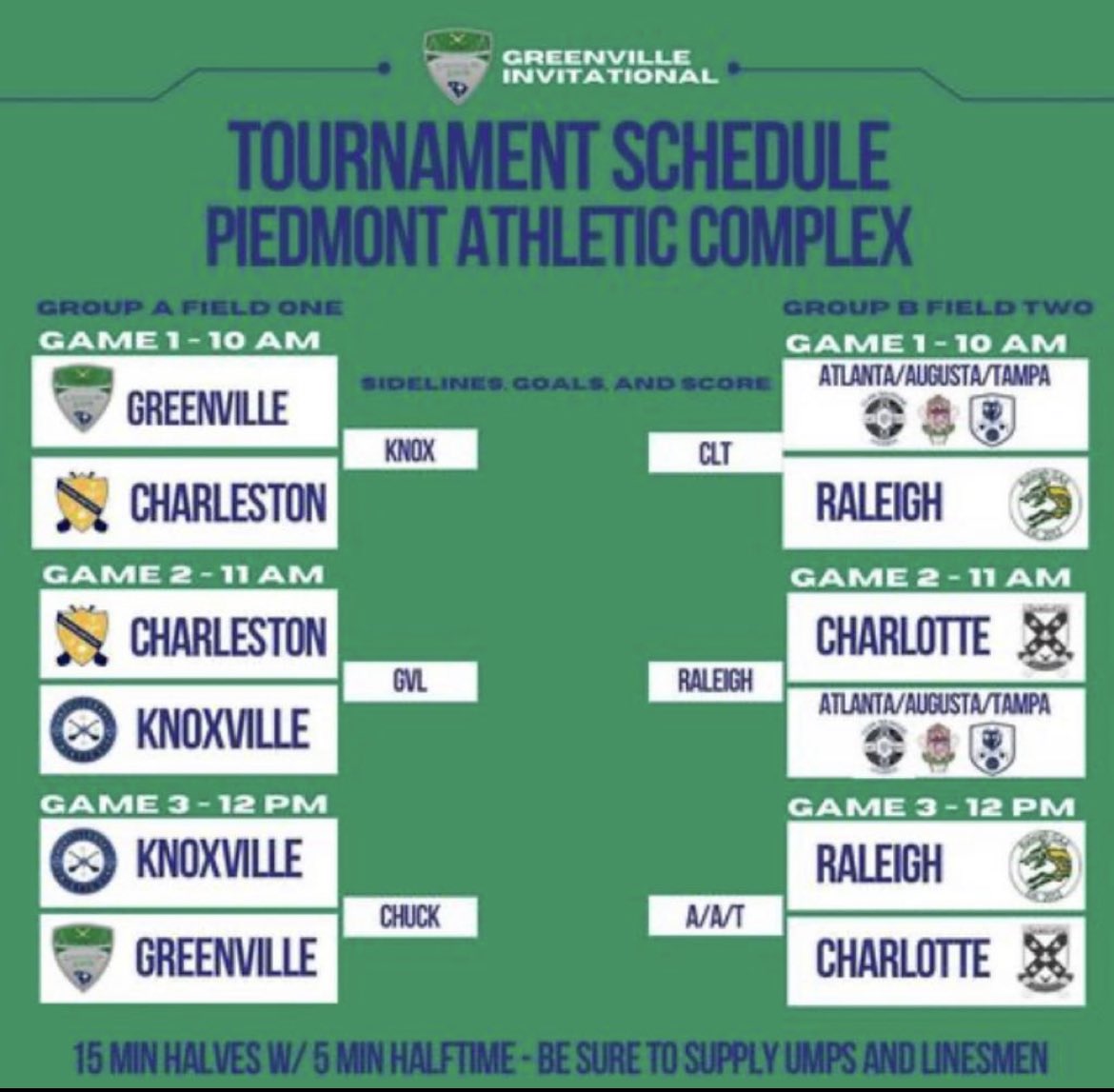 Excited to play hurling against some stiff competition as we travel to <a href="/GreenvilleGaels/">Greenville Gaels</a> for the Greenville Invitational!
