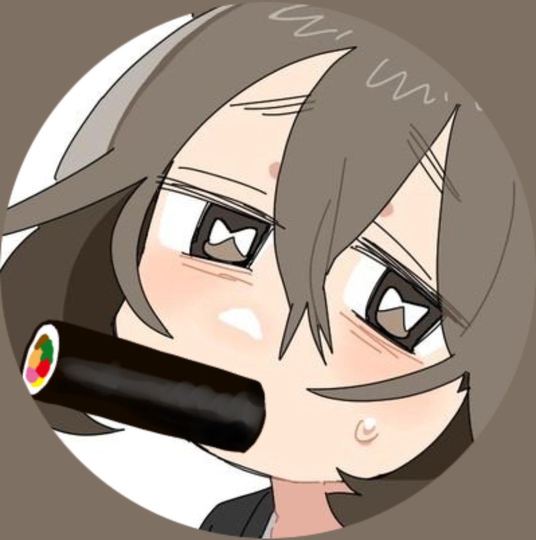 1girl sushi solo food makizushi brown hair blush  illustration images