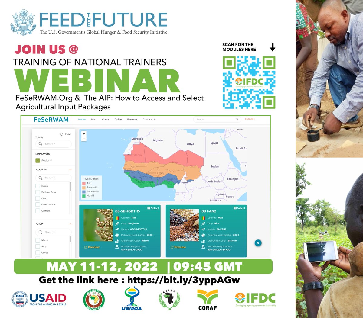 IFDCGlobal's tweet photo. PAIRED, from EnGRAIS &amp; @CORAFNews, has started training national agricultural advisory support actors on the efficient use of the project’s innovative #Fertilizer &amp; #Seed Recommendations platform to help disseminate #agroinput packages across #Senegal.

https://t.co/WXTqIs5NuD https://t.co/YYAckNkFhV