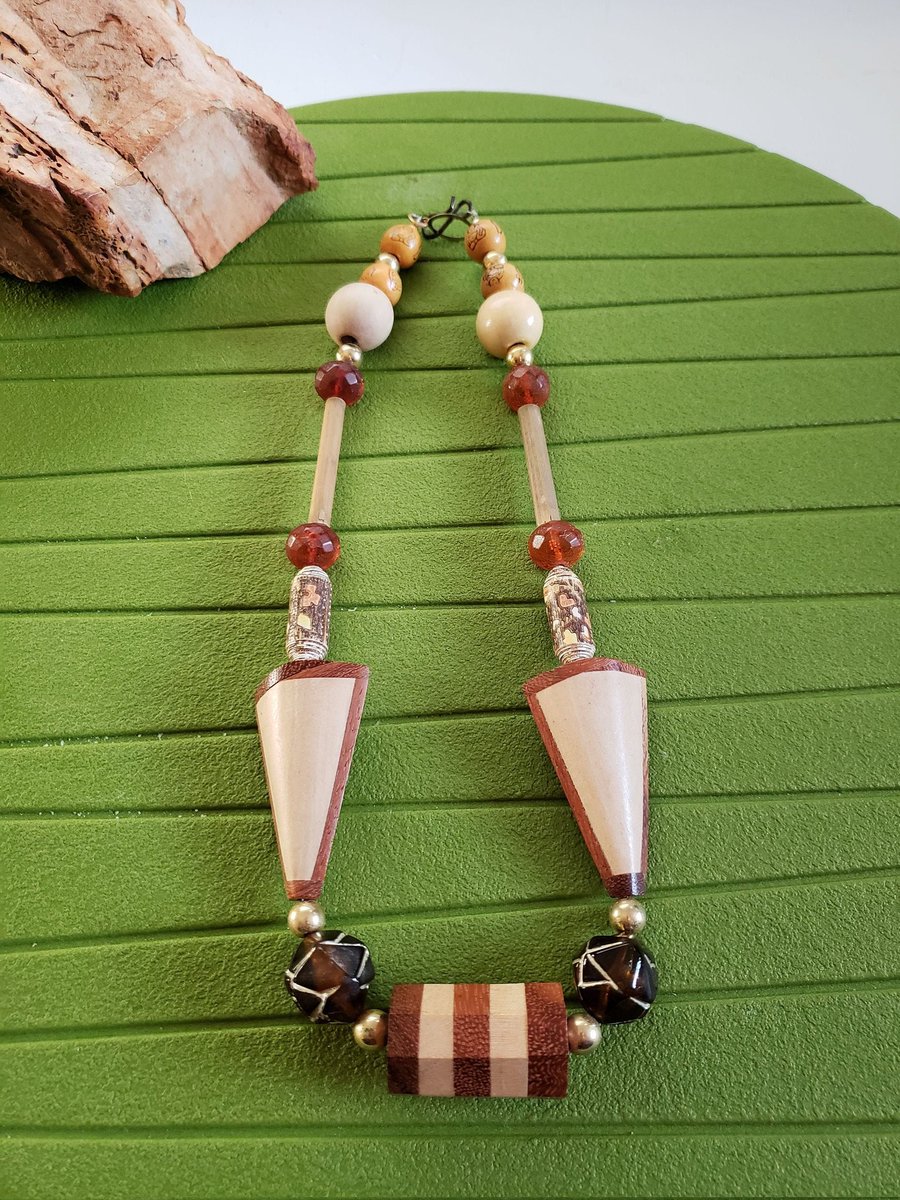 jndahl's tweet photo. Excited to share the latest addition to my #etsy shop: Beaded Necklace, Original, One of a kind jewelry design, Artist piece, Repurposed vintage, Vintage wood pieces #beadednecklace #artdeco #artistpiece https://t.co/rTSCWhDLPP https://t.co/MWgrxHhgRg