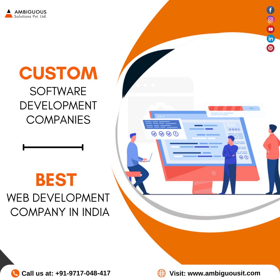 JainAhaana's tweet image. Custom Software Development Companies
Ambiguous Solutions Pvt. Ltd. is the top-notch custom software development companies in India.
Please Visit Our Site : ambiguousit.com/ambiguous_serv…
Call us : 9717048417
#ambiguousit #ambiguoussolutions #customsoftwaredevelopmentcompanies #seo