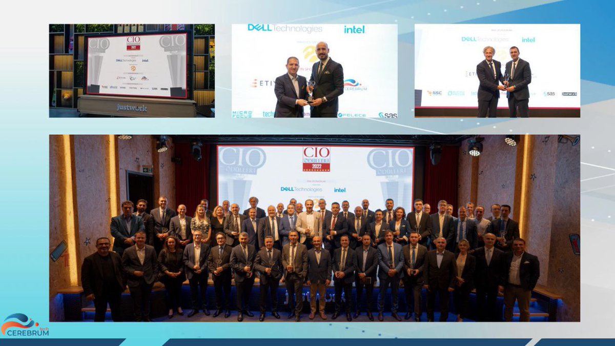 As Cerebrum Tech, we are happy to sponsor the CIO Awards! Snapshots from the event when our founders @ErdemErkul and @anilcekic presented awards 📸 Congratulations to all CIOs nominated and awarded!