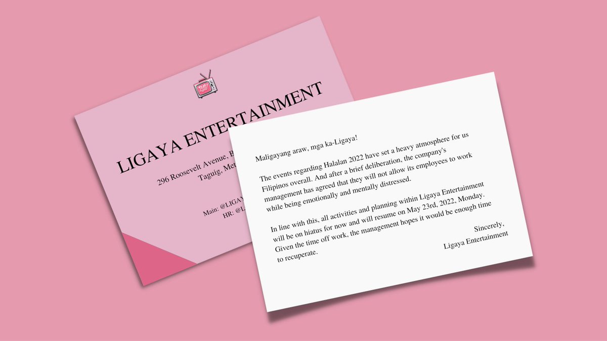 LIGAYAENT_RPW's tweet image. ㅤ 

                    LIGAYA ENTERTAINMENT 
                    ANNOUNCEMENTS
                    MAY 12, 2O22

ㅤ