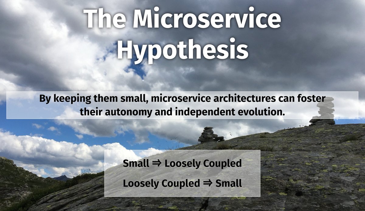 pautasso's tweet photo. The Microservice Hypothesis
get my #microservices2022 keynote slides:
https://t.co/rDQPuwdC76 https://t.co/4WWu85NnZB