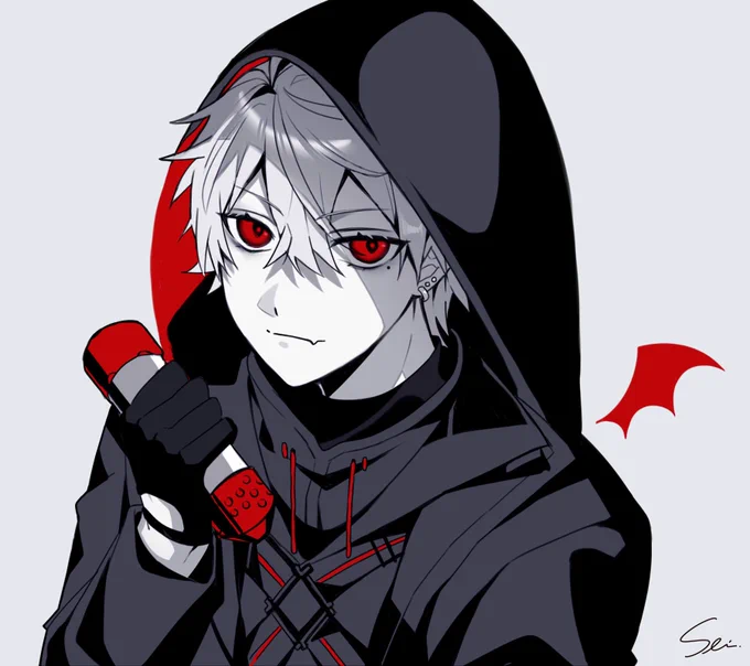 モノクロ練習
#KuzuArt 
