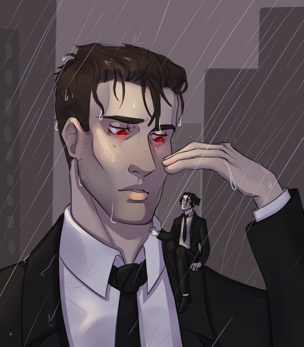 GTLuv3's tweet photo. Both morons forgot their umbrellas XD

Most of the time Edwin is a rather distant person, cold and closed on any types of relationships.

But after meeting a human for the very first time, he got absolutely amazed by Scott 

#Sizetwitter #gt #gianttiny https://t.co/sMfPNz7zW8