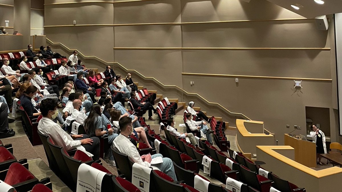 UMichSurgery's tweet photo. This morning's D&amp;C was 💯. 

Super educational cases presented by @rivardsj, Brian Fallon, M.D. and @_shadiam. 

Lean in and #KeepShowingUp! https://t.co/ikkrK08ewG