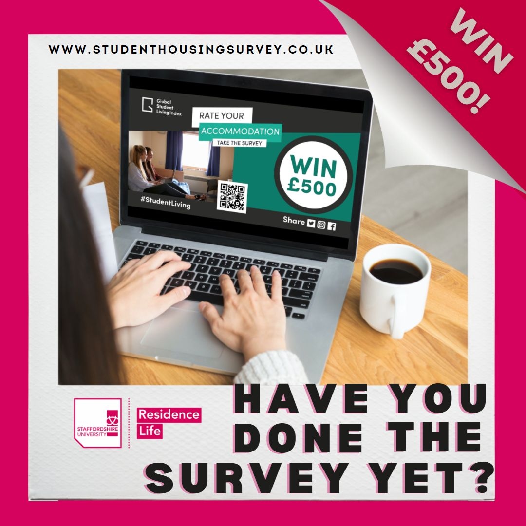 StaffsHalls's tweet image. Don't forget to complete the Student Accommodation Survey to be in with a chance of winning £500! Set yourself up for a great summer!

survey.gsl.news

#student #gsli #accommodation #campuslife #studentlife #unilife #uni #campus