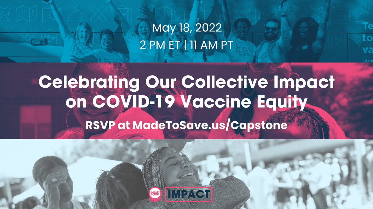 #NFID is proud to join <a href="/ItsMadeToSave/">Made to Save</a> on 5/18/22 at 2PM ET for capstone event on #COVID-19 #vaccine equity. Join us to celebrate the hard work that has been done to advance equity and save lives, and find out what’s next: ow.ly/wayE50J05cG