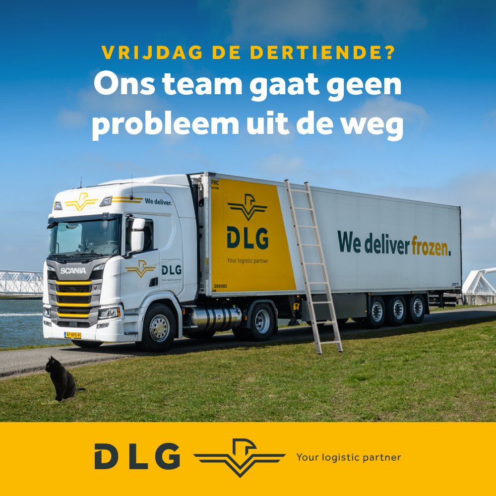 Vrijdag de dertiende? Dat kennen we niet bij DLG. 😉 🍀  

Samen met het team zorgen we ervoor dat alle transporten soepel verlopen, ook vandaag! Wil jij deel uitmaken van ons leuke en dynamische team? Bekijk onze openstaande vacatures: dezeafslagwiljenietmissen.nl/vacatures/