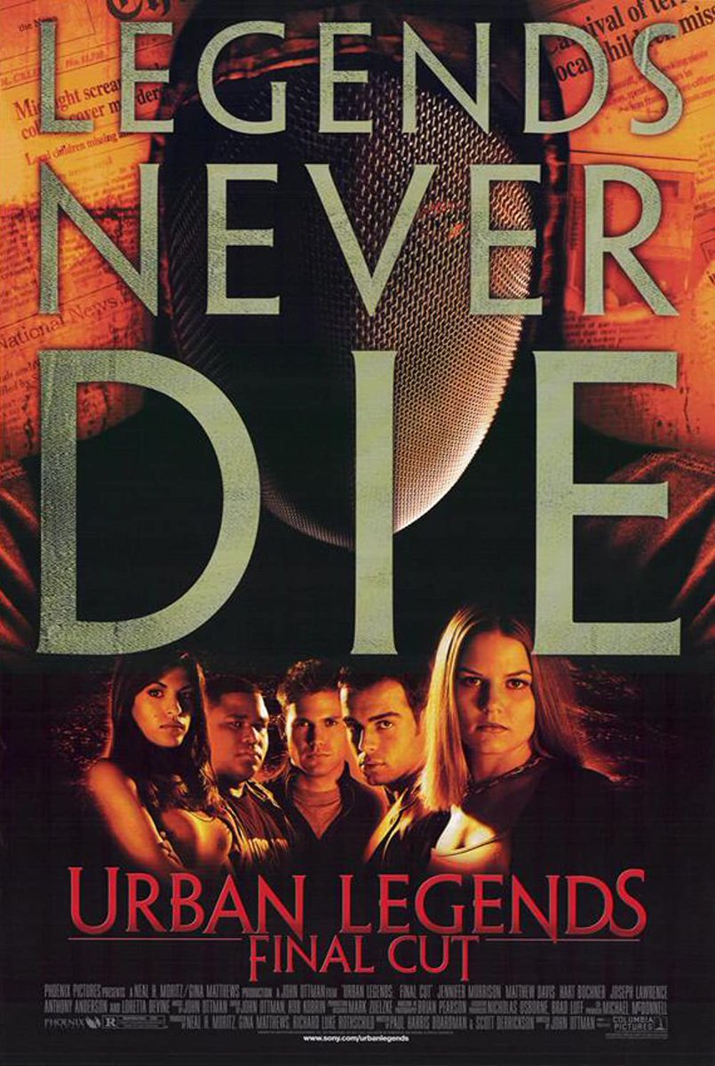 EugWSerra's tweet image. On September 19, 2000, Urban Legends: Final Cut was released. #UrbanLegendsFinalCut #JenniferMorrison #MatthewDavis #HartBochner #LorettaDevine #JoeyLawrence #AnsonMount #EvaMendes #JessicaCauffiel #AnthonyAnderson