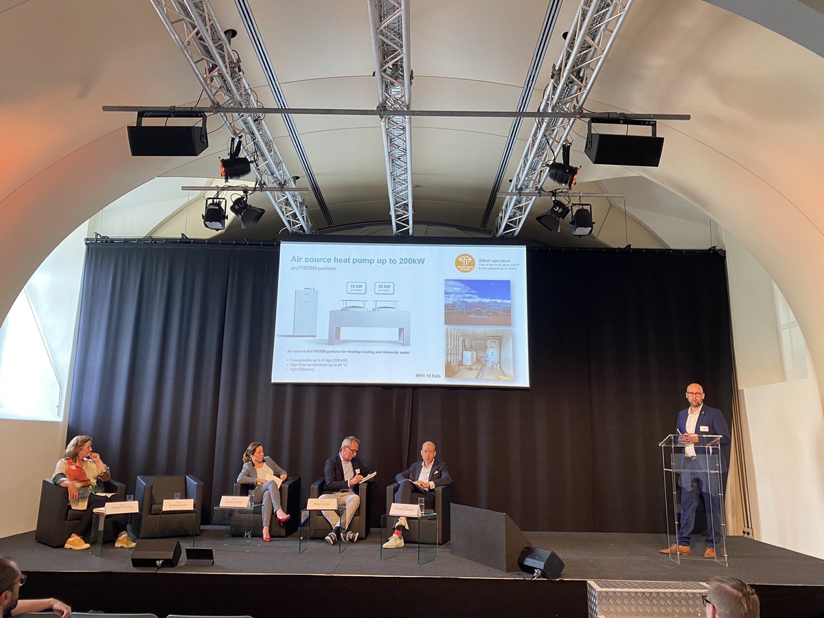 helloheatpumps's tweet photo. Let’s talk about solutions to decarbonise multi-family buildings @ #DecarbCities > implementation plans, costs, policy frameworks > let’s do it! https://t.co/y2uyeSBb8S
