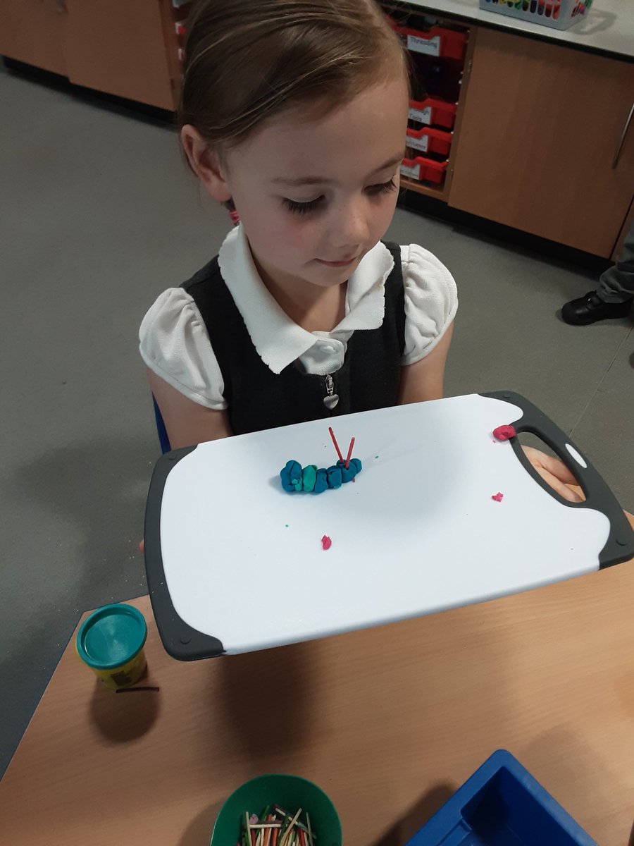 gcpfs1's tweet image. The children have been working on their fine motor skills rolling the playdough into balls to make caterpillars @PrimaryGreat #gcpphysicaldevelopment