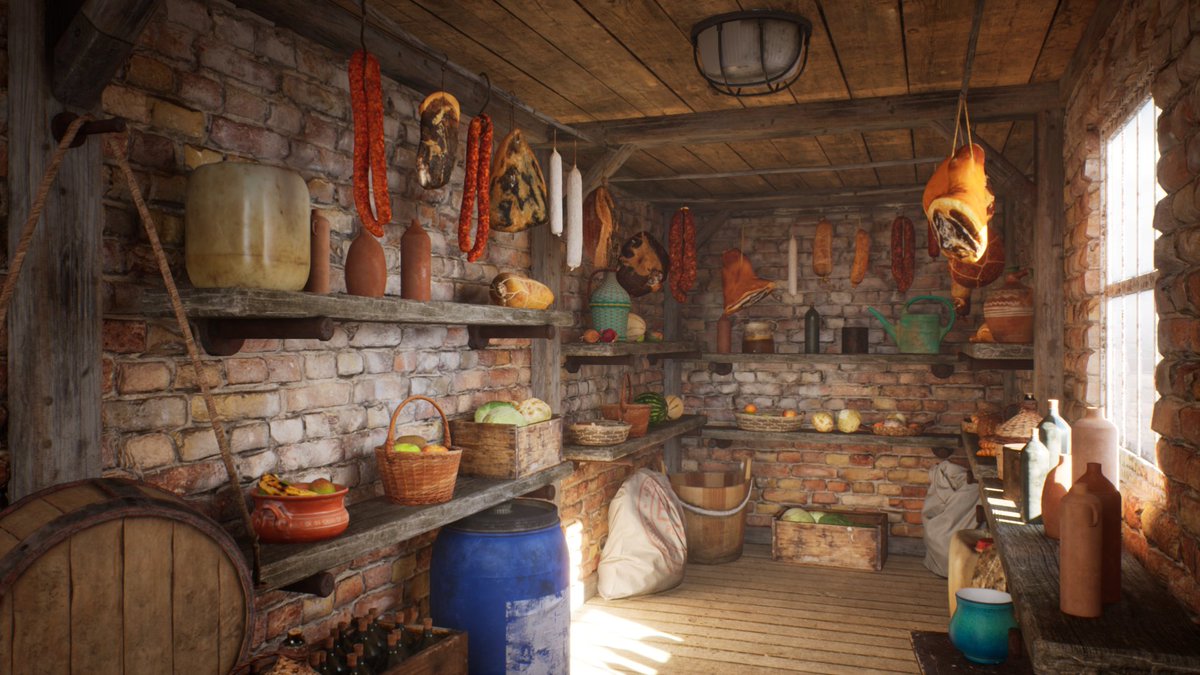 GabroMedia's tweet photo. Granny's pantry's open! @UnrealEngine 5 rocks! So does @Substance3D Painter &amp; Designer.
#gamedev #3dart #realtimeVFX #photogrammetry #3dscanning https://t.co/06ARwNrl82