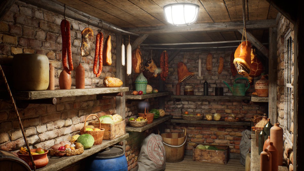 GabroMedia's tweet photo. Granny's pantry's open! @UnrealEngine 5 rocks! So does @Substance3D Painter &amp; Designer.
#gamedev #3dart #realtimeVFX #photogrammetry #3dscanning https://t.co/06ARwNrl82