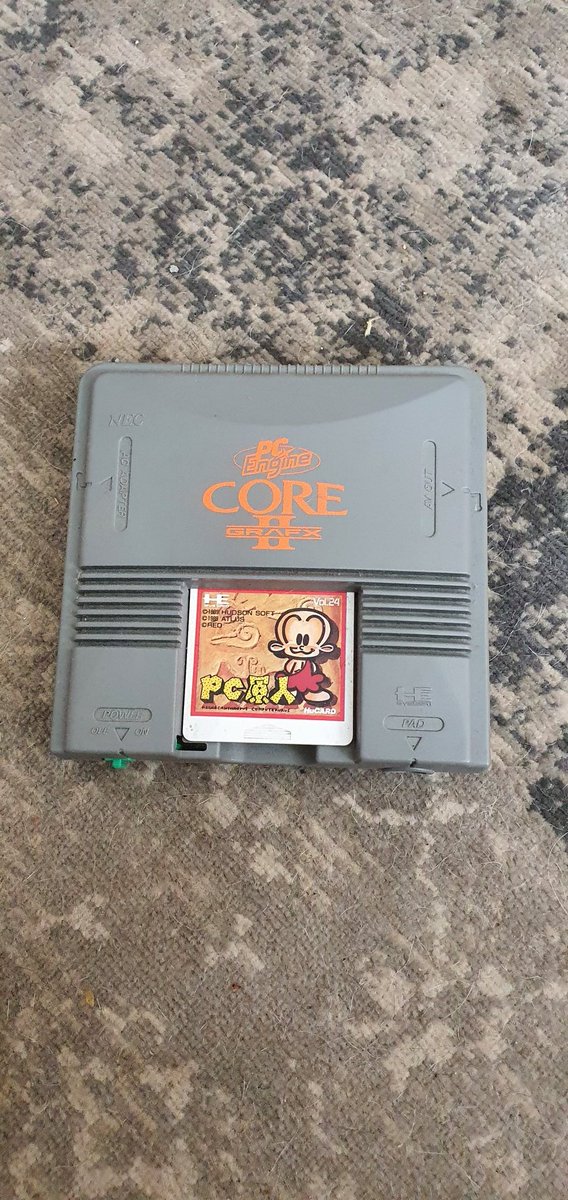 r3trogam3boy's tweet photo. Happy Thursday Crew
Today I share a picture of my #PCEngine #CoreGrafxII bought this one for the only reason that it came with a genuine #everdrive it's such a great system with so many shooters on it.
What are your recommendations for games? https://t.co/mvsYqsgu6T
