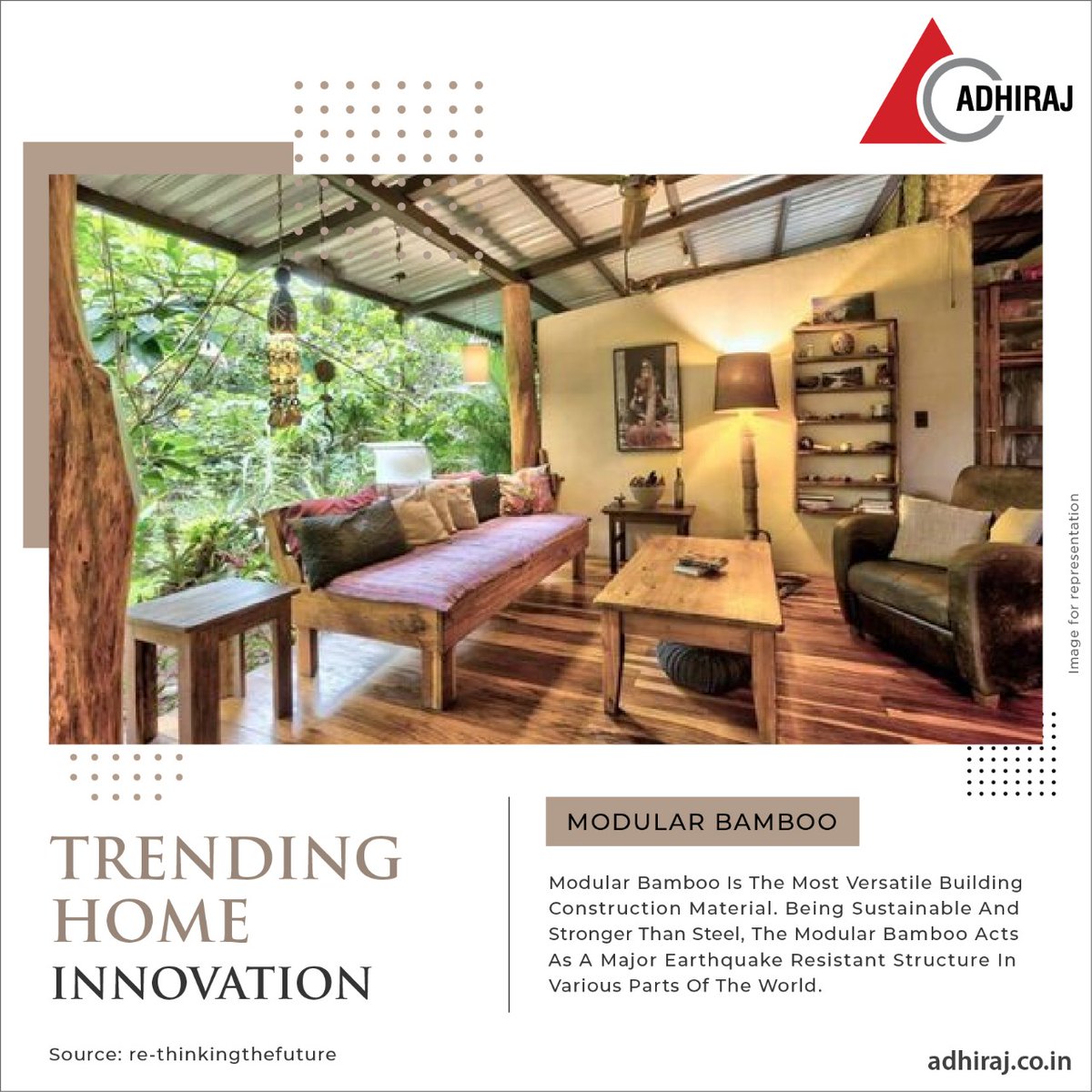 The sustainable real estate innovations that you should know about!  

To Know More, Visit:- bit.ly/3xWg6T2
.
.
.
#adhiraj #adhirajconstructions #adhirajcapitalcity #navimumbai #kharghar #capitalcity #mustvisit  #yourhappyplace #bamboo #earthquakeresistant #modularbamboo