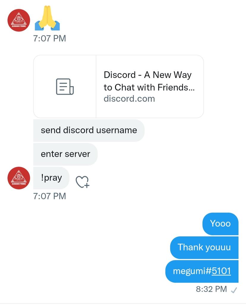 Thank youuu 🙏 <a href="/AswangTribe/">Aswang Tribe</a> <a href="/LizDuwendeClan/">Liz</a> 🍄 <a href="/MyHeroSoul/">Sean Hough | Hero Soul | TDP</a> 
!pray pray pray