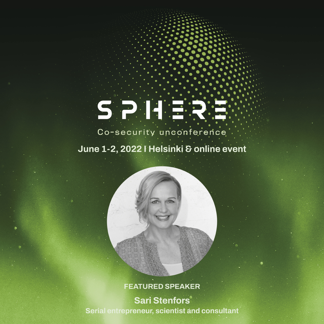 We're proud to welcome futurist and strategist <a href="/virtualwonder/">Sari Stenfors</a>  to the SPHERE. 
thesphere.org/sari.html

Be with us June 1-2 online for free, wherever you are, and let's see what we can create together>> lyyti.fi/reg/SPHERE_Co-… 

#SPHERE22 #Futures #cosecurity #securityoutcomes
