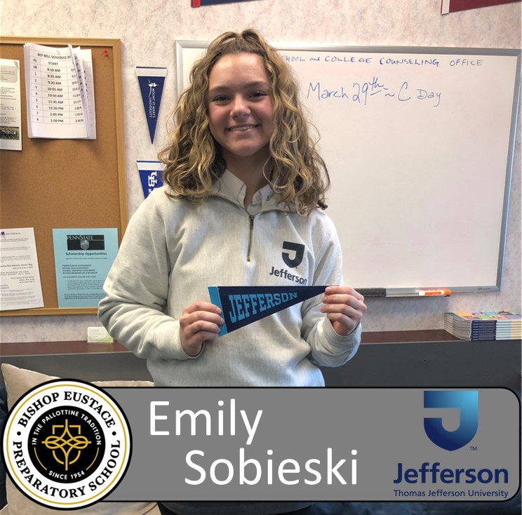 BEPCounseling's tweet photo. Philadelphia, here she comes - to conquer the classroom and the water! CONGRATULATIONS to Emily Sobieski, who will be attending Thomas Jefferson University next year and rowing for the Rams 🚣‍♀️! https://t.co/ZqASuB6kQD