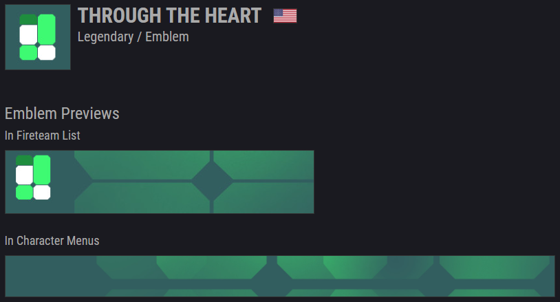 DefyFly's tweet photo. "Through the Heart" emblem up for grabs if anyone needs one!! 

To participate:
✅ Follow @DefyFly
✅ Like &amp; Retweet

Winner announced on 5/20/22
#Destiny2 #EmblemGiveaway #Giveaway https://t.co/X3FHoo9a6E