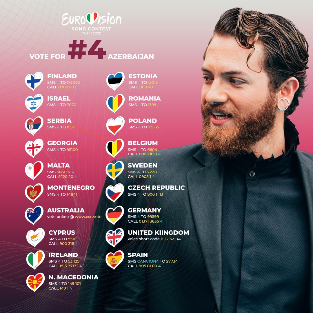 Tonight is the night I need your love and support the most ♥️

Vote #4 and we’ll meet in the Finals.

#NADIR #ESC #Eurovision #Eurovision2022 #Turin2022 #GoldenBoy #teamNADIR #voteNADIR #vote4NADIR
#voteAZERBAIJAN #turin #torino #music #contest #esc #esc2022