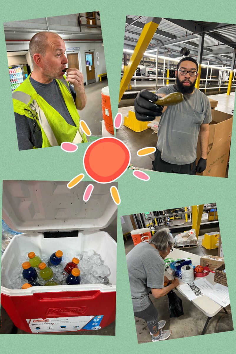 Summer in Texas is here ! Pickles and Gatorade are good ways to re-hydrate ! Always stay one step ahead and hydrate 24 hours before!! Don’t let this heat take you down! Thanks to Morgan for bringing the pickles and gatorade! <a href="/RedRiverUPSers/">Red River UPSers</a>  #WellnessWednesday