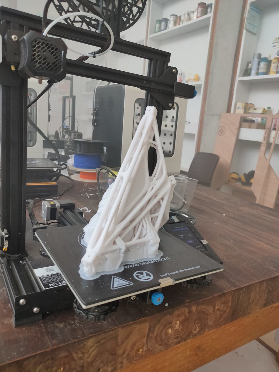 MaharshiSolanki's tweet photo. Patience at peak ๐๐ 50+ hours on 3d printer...
#3Dprinting #fablabcept #summerexbihition #digitalfabrication #maker #makerspace #architecture #design https://t.co/FPlJ9A4Erz