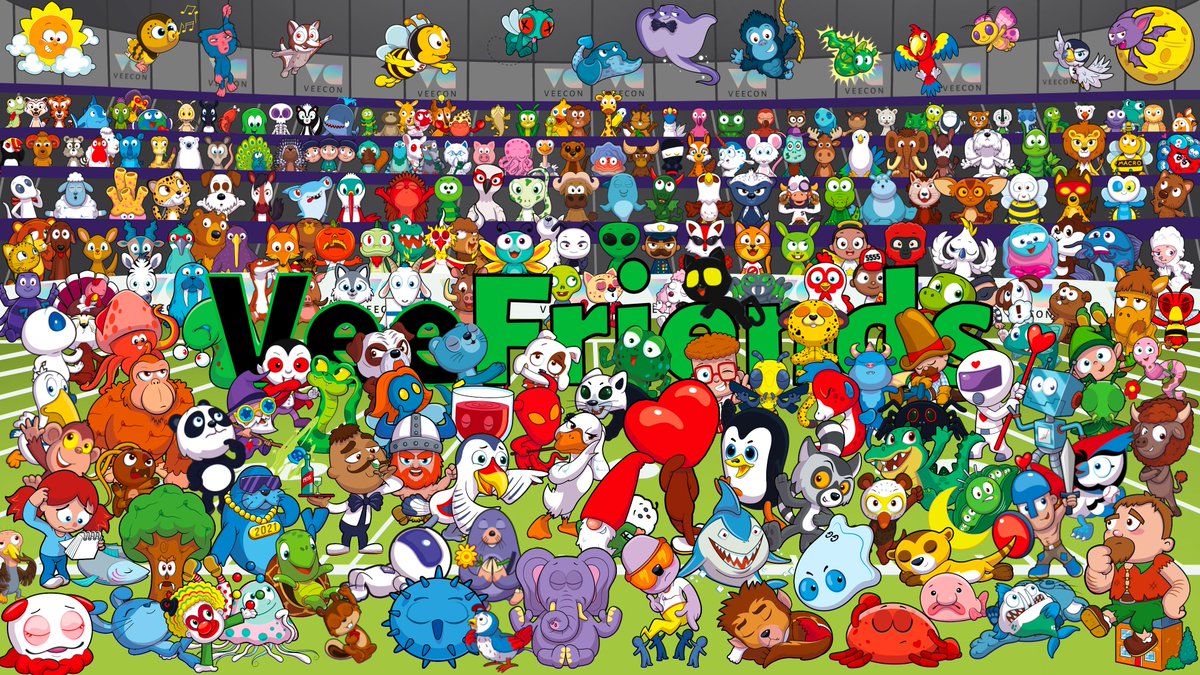ArtByMeyer's tweet photo. Made a @veefriends desktop wallpaper with all of the characters. What you think @garyvee ? 💜

Everyone in the community feel free to use the desktop wallpaper!

#VeeFriends #veecon https://t.co/lxeEPpMZ9Q