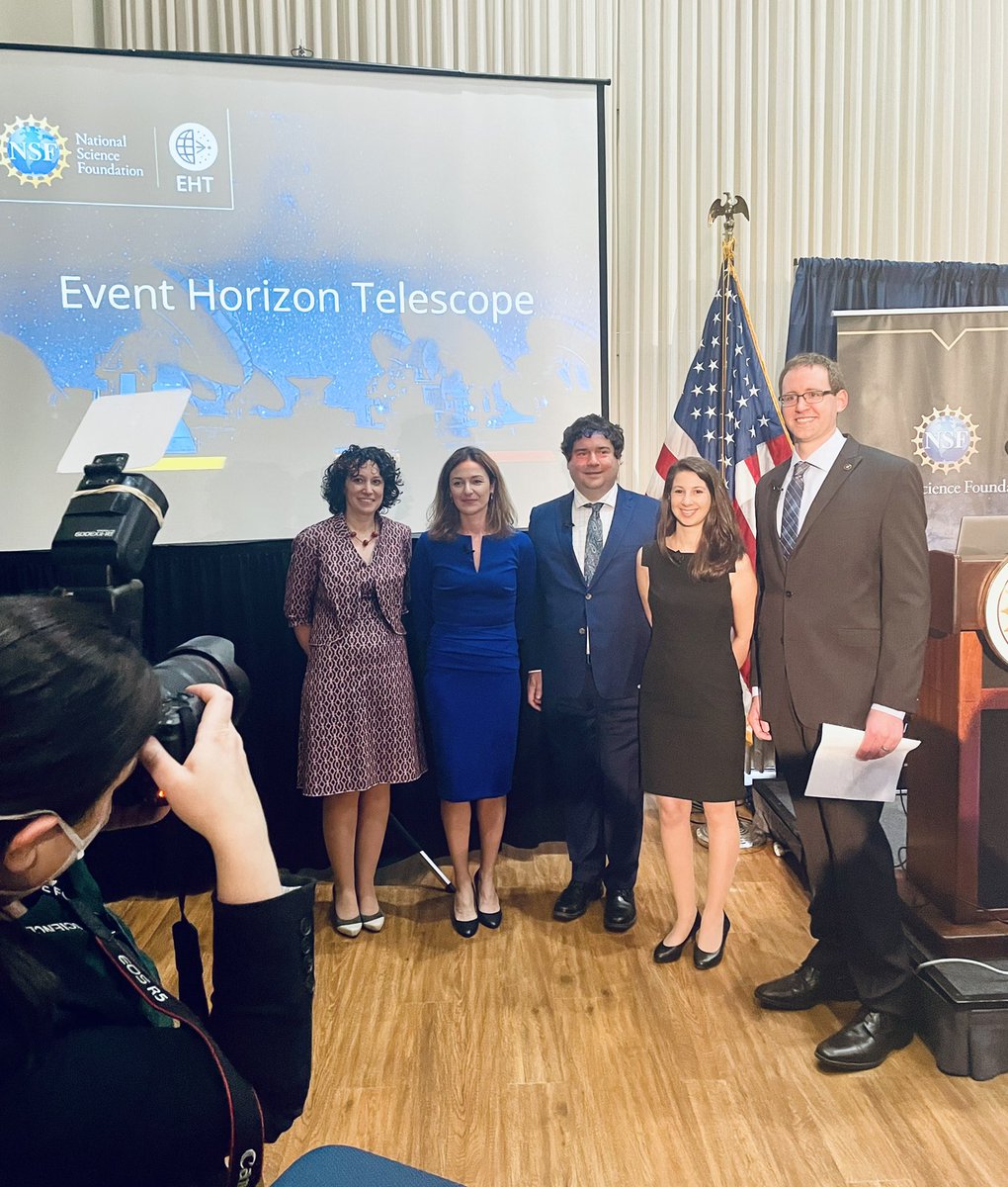 CenterForAstro's tweet photo. In the next few minutes this amazing group of @EHTelescope scientists will unveil remarkable results! 🤩 https://t.co/pXIhhmDnZ1