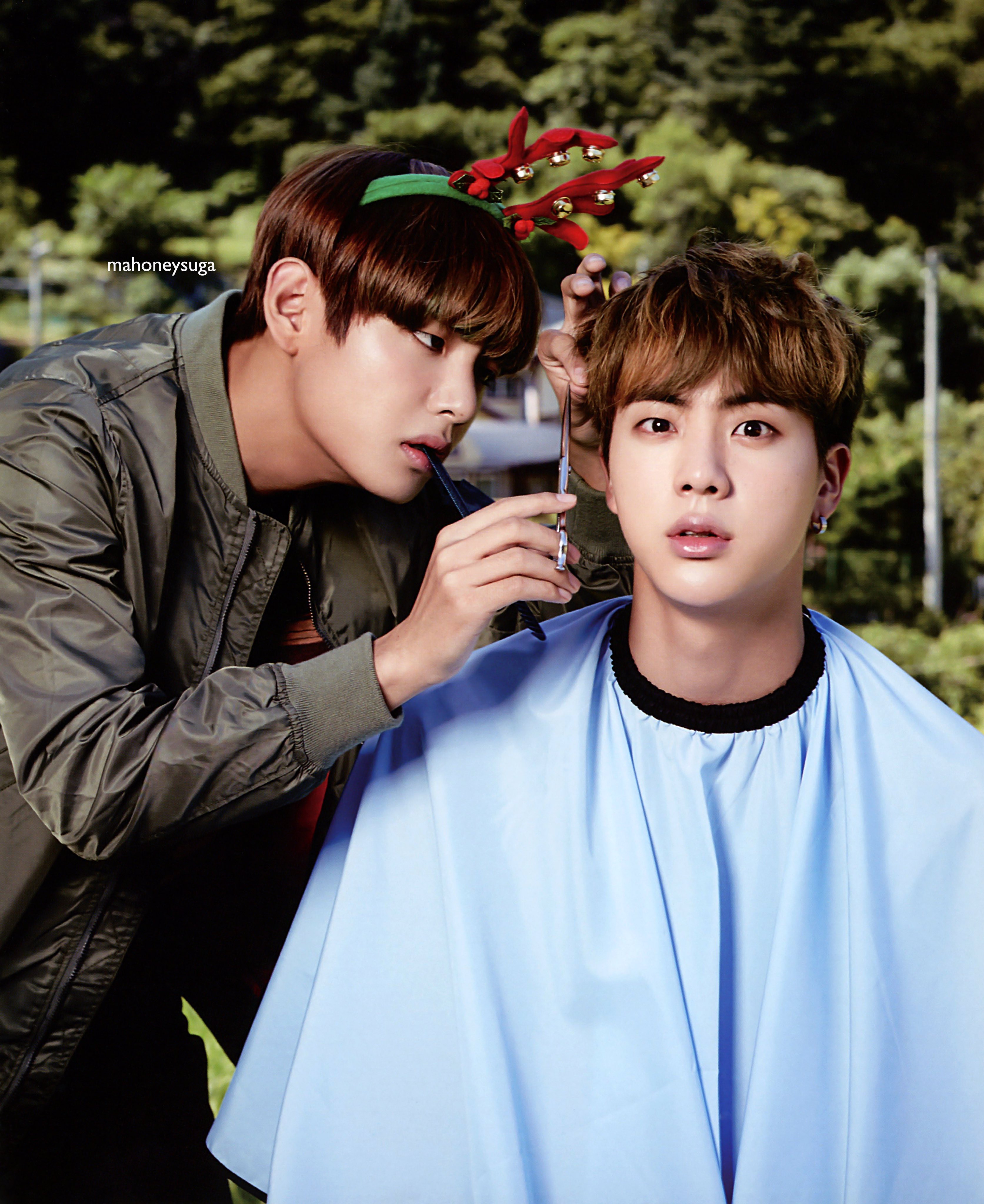 mahoneysuga on Twitter "JIN & V Season’s Greetings 2016 {SCANS} JIN