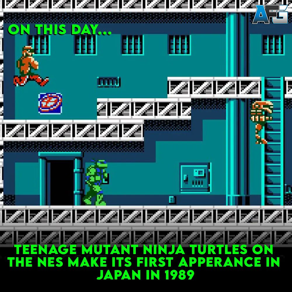 ArchForgeGaming's tweet photo. On this day in 1989, Teenage Mutant Ninja Turtles makes its initial appearance in Japan! #retrogaming #retro #gaming https://t.co/byeb2dWgxw
