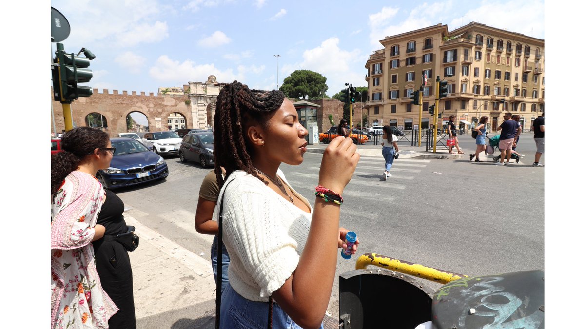 gsfhscdc's tweet photo. Happy Thursday! GSF cohort 2018-2019 alumna Lalah Choice blows bubbles, enjoying Rome's fresh air. #GSF #Throwback https://t.co/XWW6WPoPUk