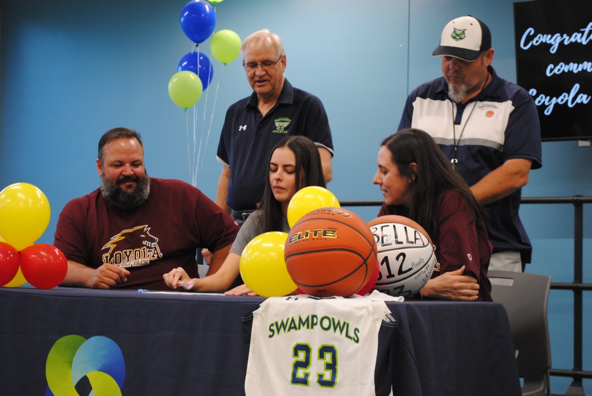 JJfischtziur's tweet photo. Isabella April, signing day, with Loyola New Orleans https://t.co/LEhbiPGTdV