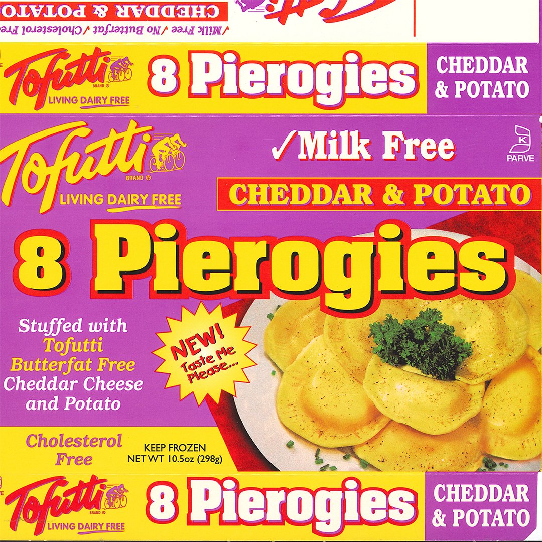 tofuttibrand's tweet photo. Czas na pierogi! At least it was pierogi time back in 2000. Tofutti dairy-free pierogies were good comfort food for people with PTSD from Y2K. 🇵🇱🍝 #tbt #tofutti #vegan https://t.co/bycCcggWGy