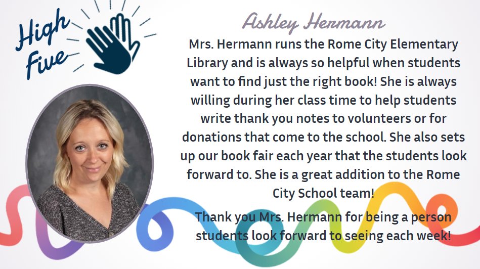 RomeCitySchool's tweet photo. Please go to Facebook and add comments with your appreciation for staff members. DON'T FORGET TO SHARE!!! https://t.co/kqtYGRKTQU https://t.co/XVknsCj95U