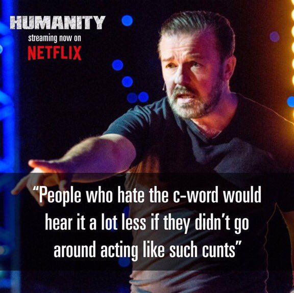SueTaylor_'s tweet photo. Always spot on. @RickyGervais https://t.co/nGj8XvgjPA