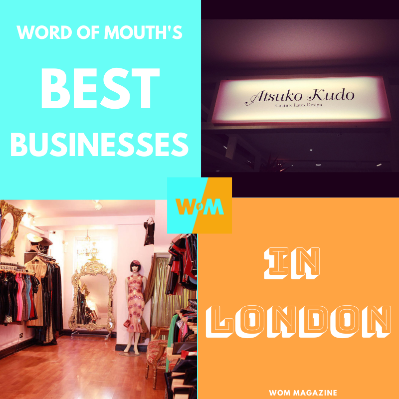 If you spy a glossy starlet stepping out in latex, chances are it’s from #AtsukoKudo, whose rubber styles have been sported by everyone from Lady Gaga to Kim Kardashian. Holloway Road’s latex specialists are known for fine filigree details, custom prints and perfect tailoring.