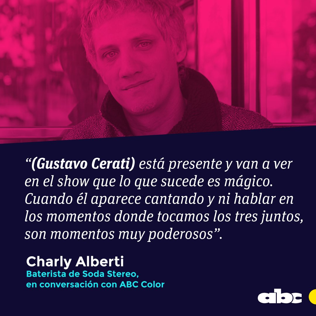 Romance985's tweet photo. 🥹♥️¡Por fin regresa #SodaStereoPy!
🥁El baterista de la banda argentina, Charly Alberti, habló con #ABCColor sobre su regreso este viernes 13 de mayo a Paraguay.
💬Esto fue lo que dijo.
📲https://t.co/Ac2VxYH3wa https://t.co/zNVBZwH8Ro