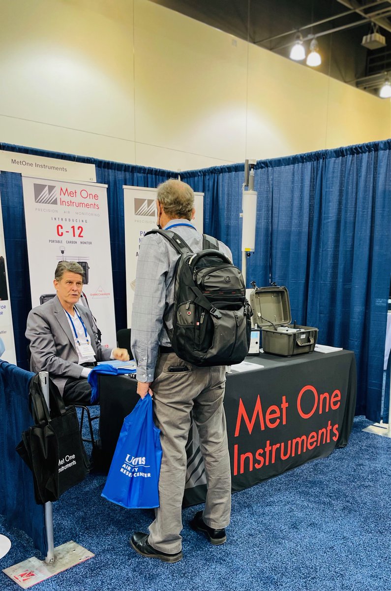 met_one's tweet photo. Met One's Dr. David Gobeli & Tom Platter are at ASIC in Pasadena today discussing new #lowcostsensor technology with attendees. Please stop by our booth and say hello!
Interested in working for Met One? Karen Holt, HR Director, is on-site too & wants to speak w/you!
#ASIC2022 https://t.co/dQFhrcJLGV