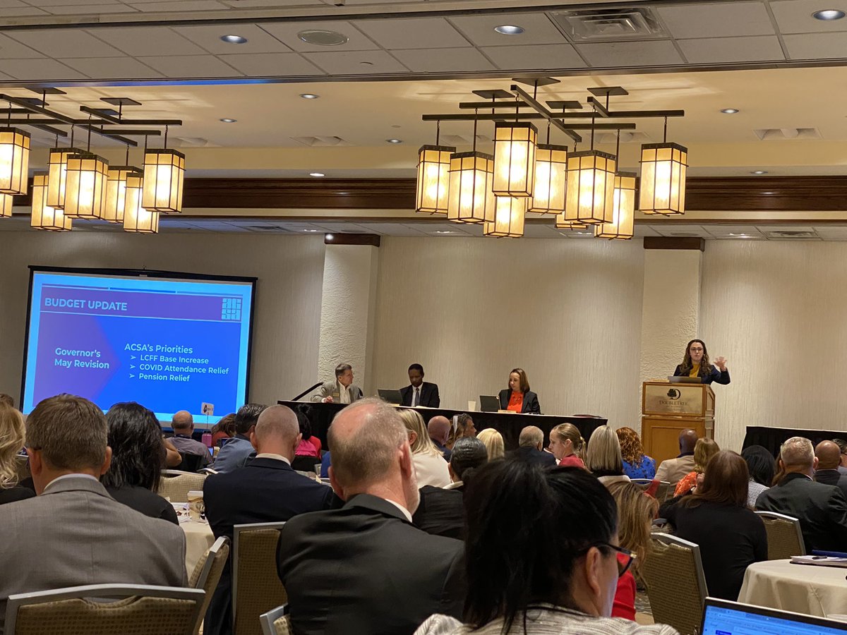 margieacsa's tweet photo. ACSA lobbyists Megan Baer &amp; Dorothy Johnson are providing delegates with a budget update, ACSA legislative priorities, COVID relief, pension relief and other notable legislation, Leadership Matters! #acsa https://t.co/ME3UUm9Lyh