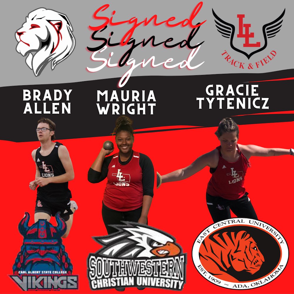 LHStrack_XC's tweet photo. Special Announcement! These 3 Track &amp; Field Athletes are officially signed to compete at the next level. Congratulations!

#AboveTheLine #OurPrideRunsDeep https://t.co/SGuKbe2cTO