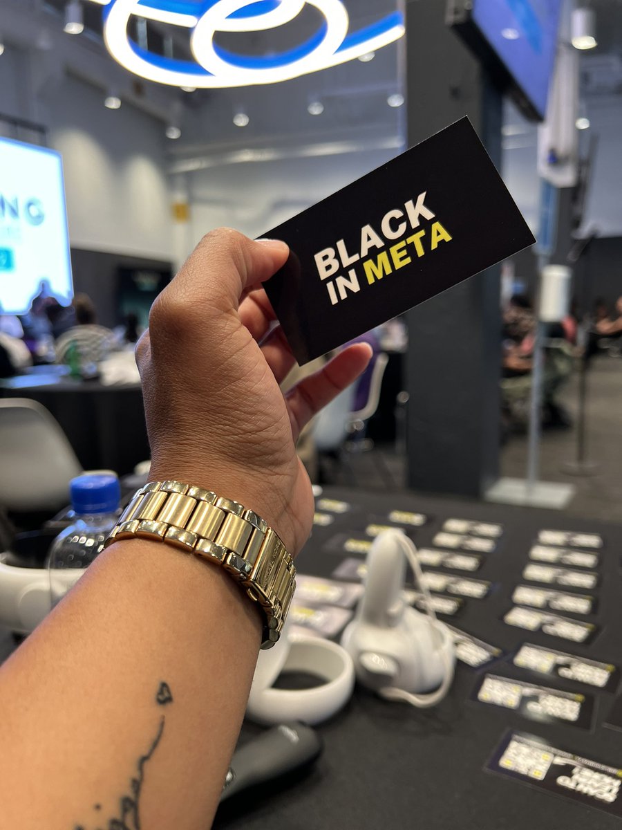 blackinmeta's tweet photo. We’re on site today doing a live talk and activation in ATL! We can’t wait to jump all the attendees into the metaverse ✨ https://t.co/OE7fHSSfUB