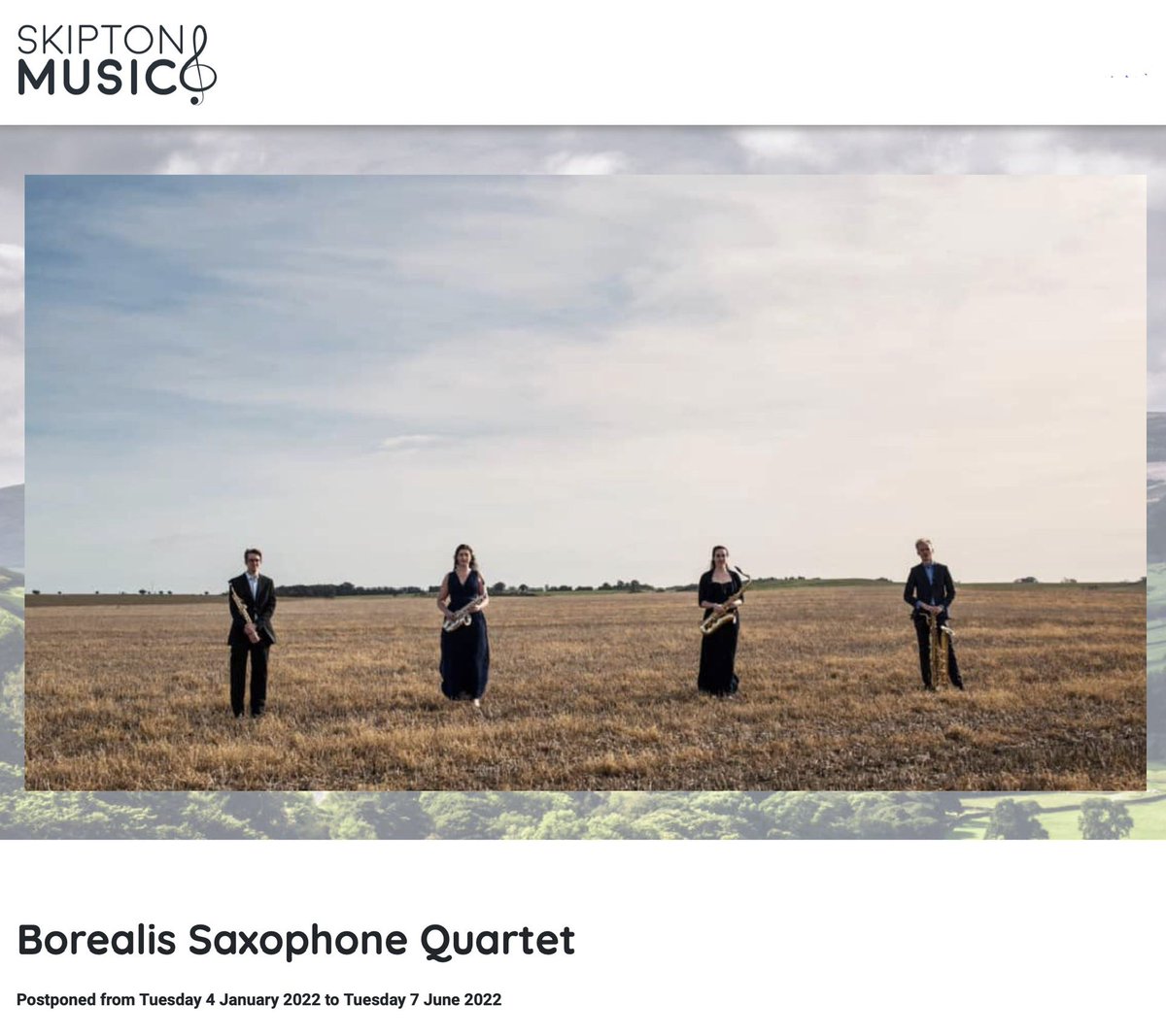 BorealisSax4tet's tweet photo. We’re so looking forward to performing for @skiptonmusic on Tuesday 7th June at @skiptontownhall! We’d love for you to join us if you’re nearby! 🎷
•
@alastairpenman @Gilly_Blair @VictoriaPuttock @merielprice https://t.co/IX3q7gd1Og