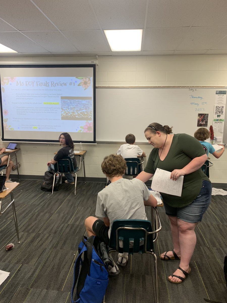 Mrs. Carroll helping out her students review. Great job Math 8! #CSTFunishLine