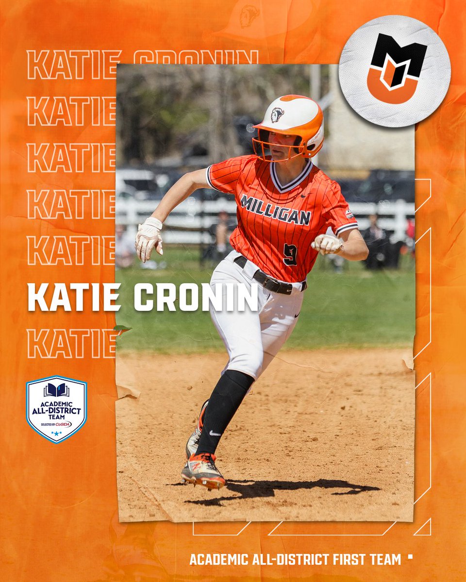 🥎📚𝐊𝐚𝐭𝐢𝐞 𝐂𝐫𝐨𝐧𝐢𝐧 has been named to the @CoSIDAAcadAA Academic All-District First Team! She moves on to the national Academic All-America ballot! #BuffStrong🦬 <a href="/MilliganBuffsSB/">Milligan University Softball</a> 

📝ow.ly/O3Zo50J6EEn