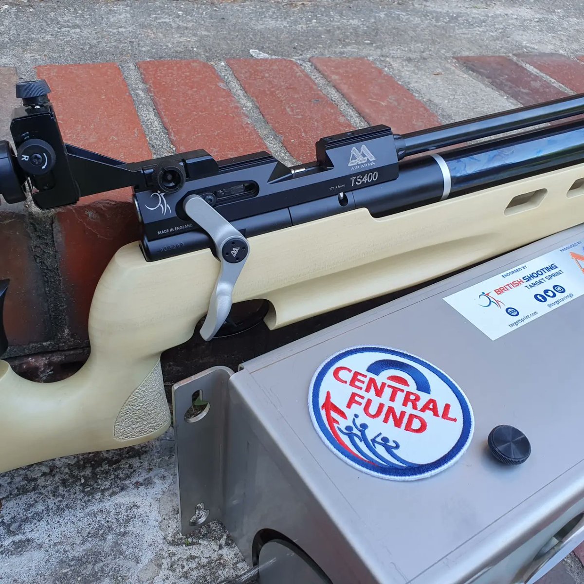 RAFSAA, in conjuction with British Shooting, British Army and the Royal Navy Shooting Associations, is preparing to get started in dynamic Target Sprint competitions at Bisley and at RAF stations. With the equipment provided with the support of the RAF Central Fund and Air Arms